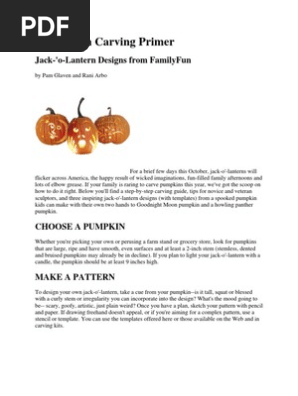 Pumpkin Carving and Stencils