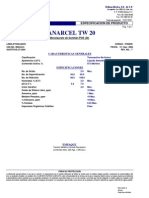 Especificaciones Canarcel TW 20