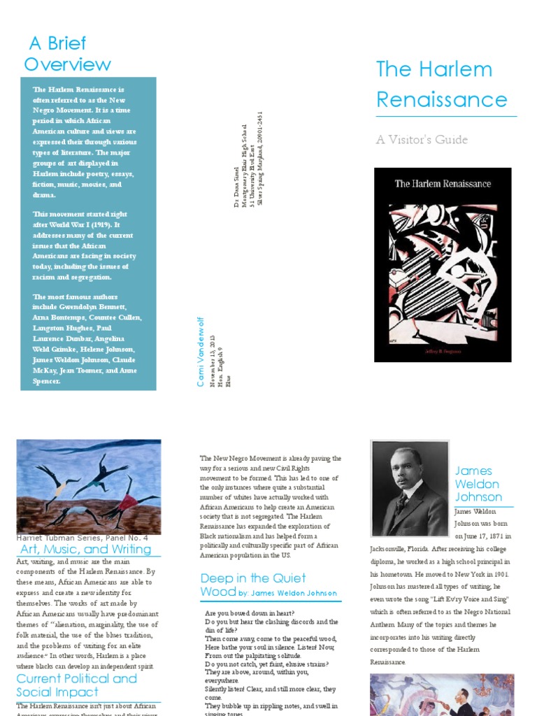 Harlem Renaissance Overview Guide | PDF | Harlem Renaissance | African ...