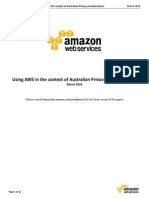 Using AWS in the Context of Australian Privacy Considerations