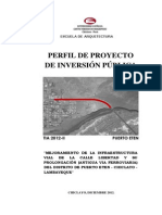 PIP Mejoramiento Infraestructura Vial