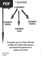Tipos y Caracteristicas de Conocimiento