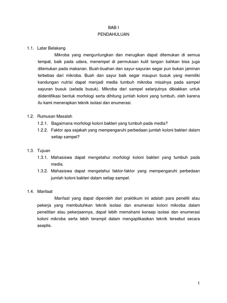Isolasi dan Enumerasi Mikroba pada Sayuran | PDF
