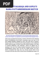 Saint Tyagaraja and The Gopulu Rama Pattabhishekam Sketch