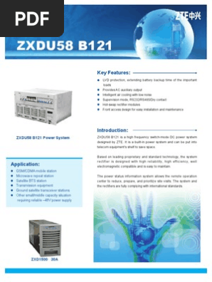 7.1.1 Zxdu58 B121 | PDF | Rectifier | Electric Power System