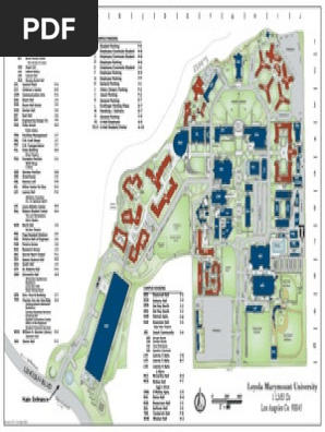 Loyola Marymount University Map Lmu Campus Map Full Color | Pdf | Sports | Leisure