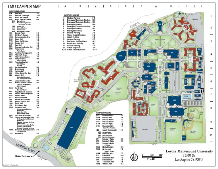 A Comprehensive Guide to LMU's Campus Buildings, Parking Areas, and