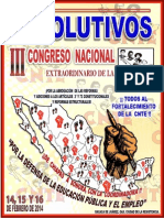 14, 15 y 16 febrero 2014 Portada e ídice III Congreso Nacional Extraordinario de la CNTE.docx