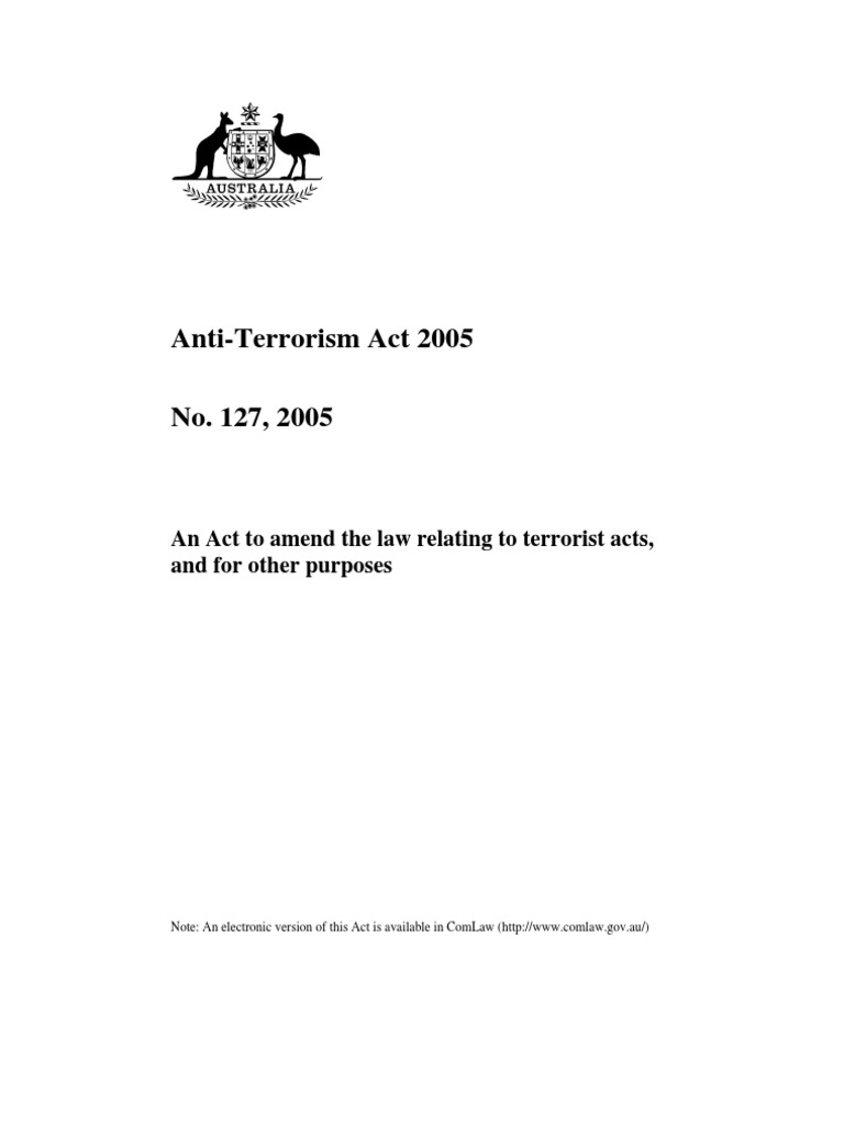 Terrorism Act 2005 | PDF | Act Of Parliament | Counter Terrorism