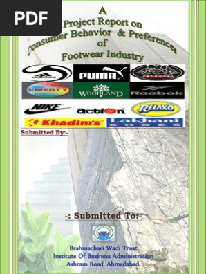 project report on footwear company