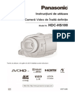 Camera Video Digitala Panasonic Hdc Hs100epk Fisa Tehnica