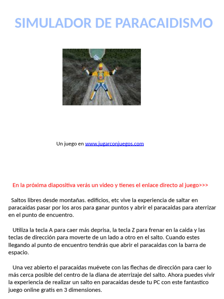 Simulador de Paracaidismo PDF