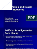 Data Mining and Neural Networks Danny Leung