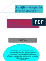 Activitatea Managerul Din Domeniul Serviciilor