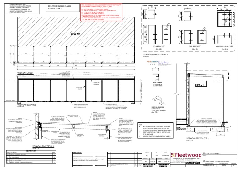 Verandah Design and Bracket Details | PDF | Screw | Structural Engineering