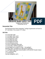 Giraffe Baby Quilt