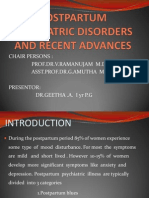 Post Partum Psychiatric Disorders and Recent Advances