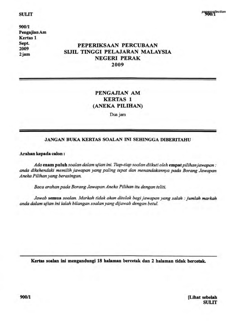 Contoh Soalan Bm Stpm Penggal 2 - Ndang Kerjo