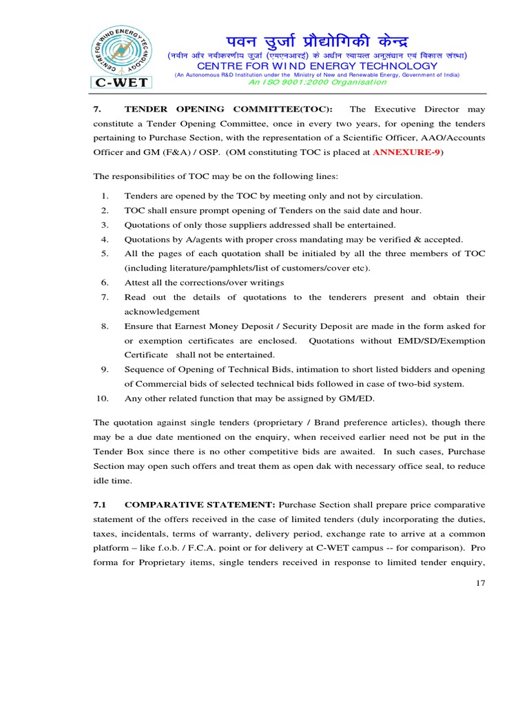 07 Tender Opening Committee Supply Chain Taxes