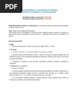 Proiect Privind Identificarea Si Propunerile de Solutionare