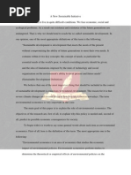 A New Sustainable Initiative