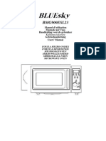 Instrucciones Microondas Blue Sky