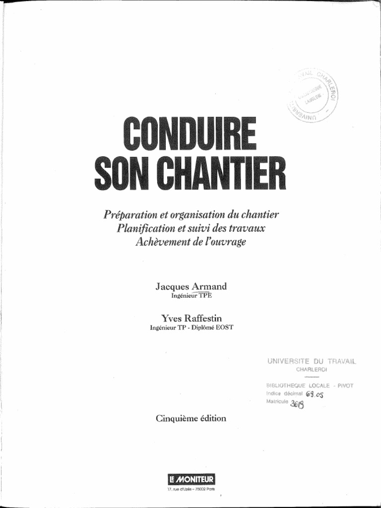 Conduire Son Chantier En 70 Fiches Pratiques