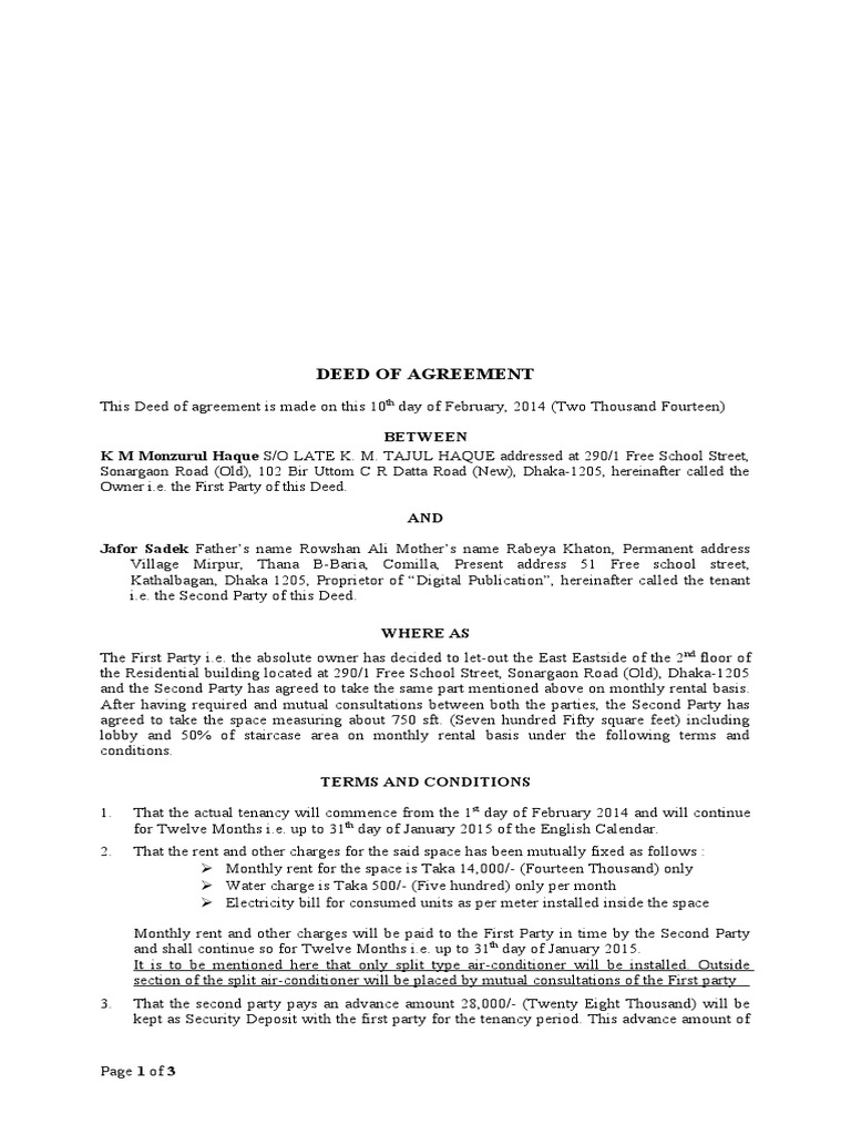 Land Rental Agreement Template | PDF | Real Property Law | Property Law