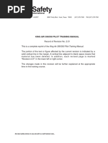 BE350 Pilot Training Manual (FS)