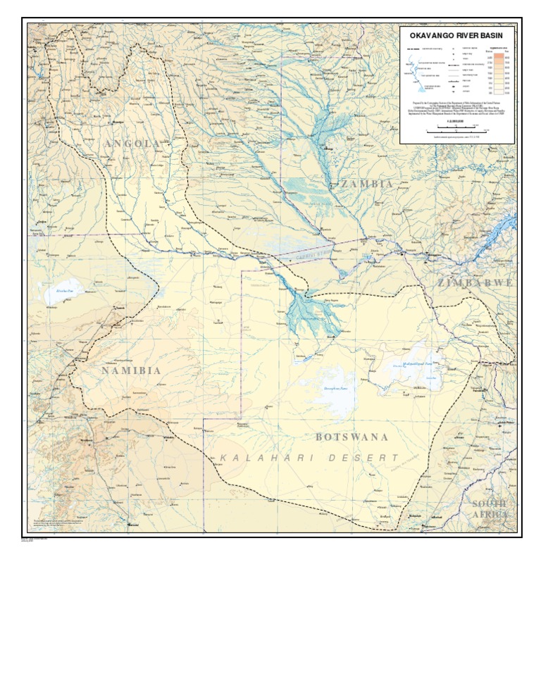 Okavango River Basin Map Overview | PDF | Infographics | Geography