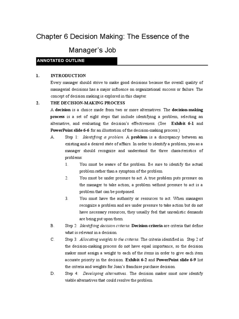 Effective Decision-Making for Managers | PDF | Bias | Decision Making