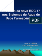 Palestra Impactos da RDC 17 nos Sistemas de Água de Usos Farmacêuticos - Impressão