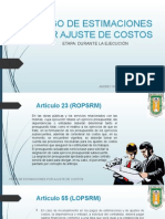 Pago de Estimaciones Por Ajuste de Costos