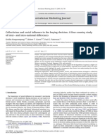 Collectivism and Social Influence in The Buying Decision A Four-Country Study of Inter and Intra National Differences