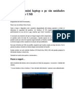 Formatear Mini Laptop o PC Sin Unidades de CD Desde USB