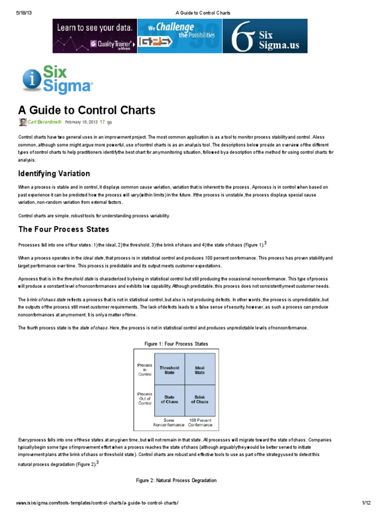 Control Charts for Process Monitoring | PDF | Standard Deviation ...