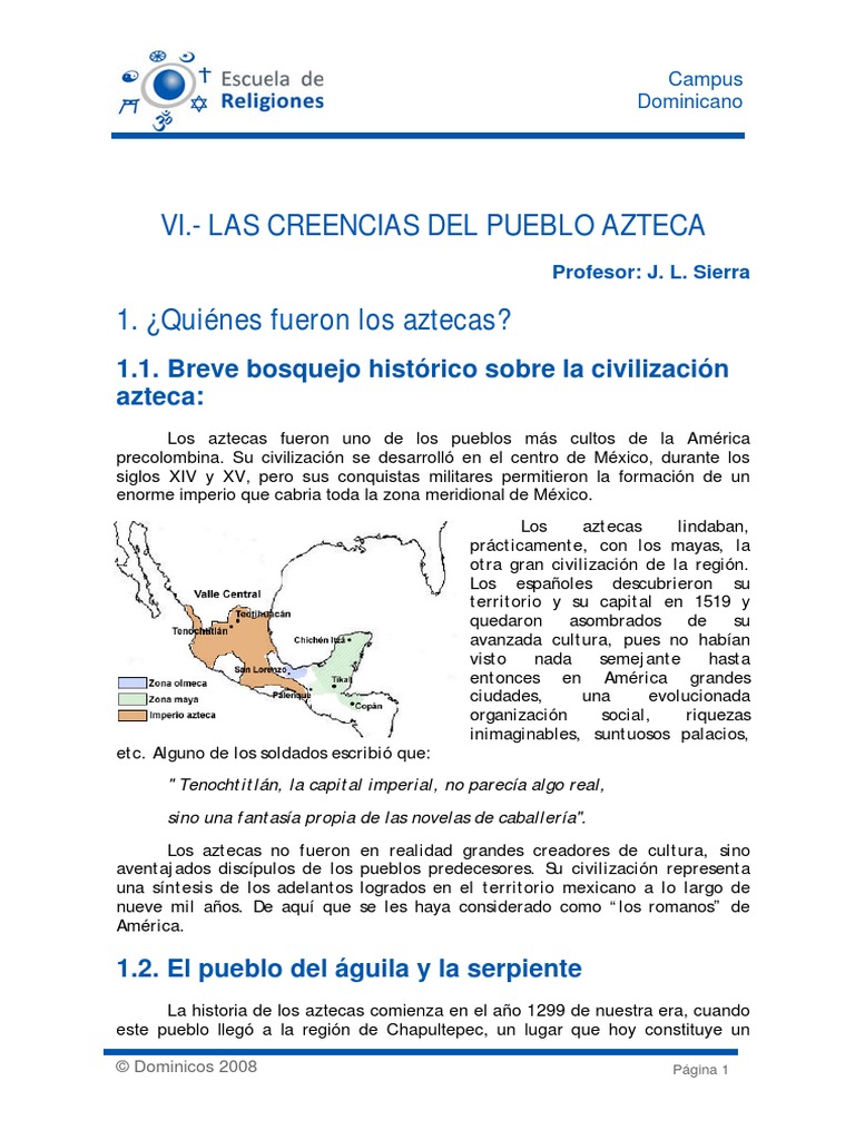 Los Aztecas Pdf Azteca Civilización Maya