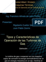 Tipos y Características de Operación de Las Turbinas