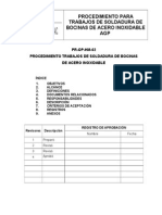 Procedimiento Soldadura para Bocinas de Acero Inoxidable