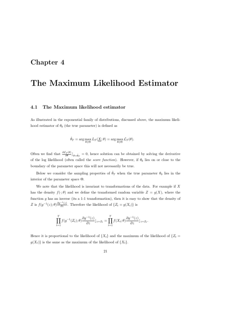 Maximum Likelihood Estimation Explained | PDF | Estimator | Normal ...