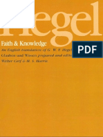 Hegel, G.W.F. - Faith & Knowledge (SUNY, 1977)