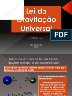 Leis de Kepler, Newton e Gravitação Universal