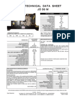 Technical Data Sheet Technical Data Sheet Technical Data Sheet Technical Data Sheet JD 30 M JD 30 M JD 30 M JD 30 M