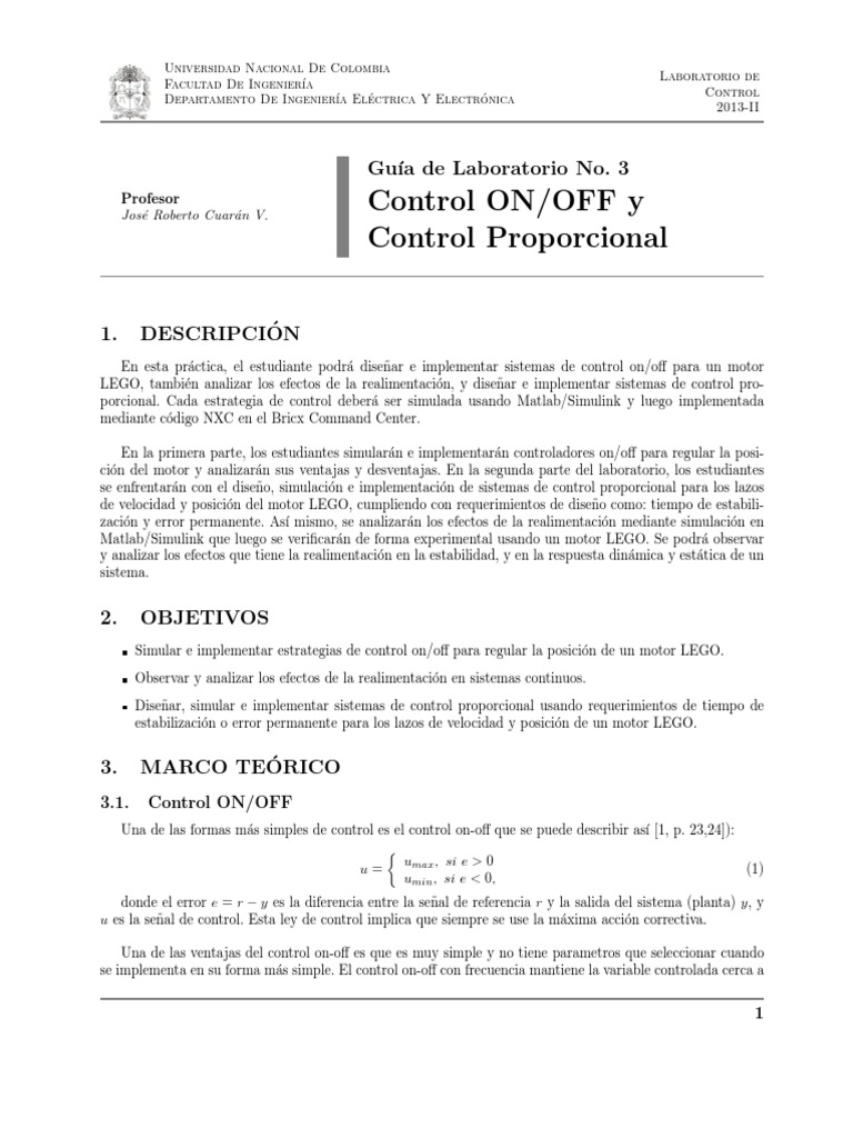 Guia 3 | PDF | Sistema de control | Matlab