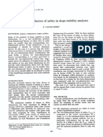 On The Ratio of Factors of Safety in Slope Stability Analyses