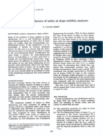 Ratio of Factors of Safety in Slope Stability Analyses