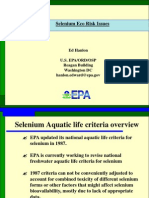 Selenium Eco Risk Issues: Ed Hanlon U.S. Epa/Ord/Osp Reagan Building Washington DC Hanlon - Edward@epa - Gov