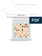 Here Are Some Chess Puzzles From The Games of Viswanathan Anand. White To Move and Win Except Where Noted