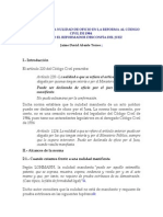 APUNTES SOBRE LA NULIDAD DE OFICIO EN LA REFORMA AL CÓDIGO CIVIL DE 1984