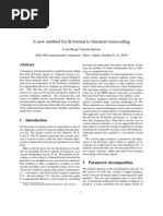 A New Method For B-Format To Binaural Transcoding